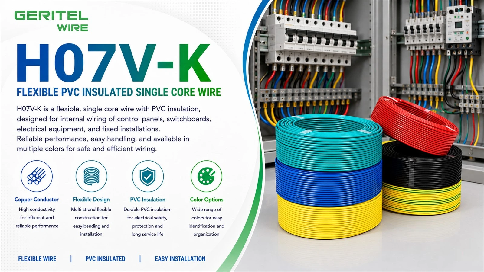 single core PVC cable for packaging machines single core PVC cable for packaging machines