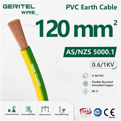 120mm Esnek Toprak Kablosu 0.6/1kV Tek Damarlı Bakır